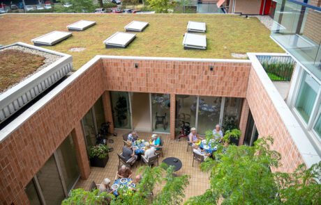 Schouwenhove binnenplaats van bovenaf